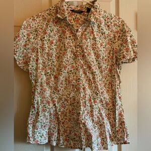 Eddie Bauer Medium Button Down Floral Cottagecore Grandmacore  Shirt